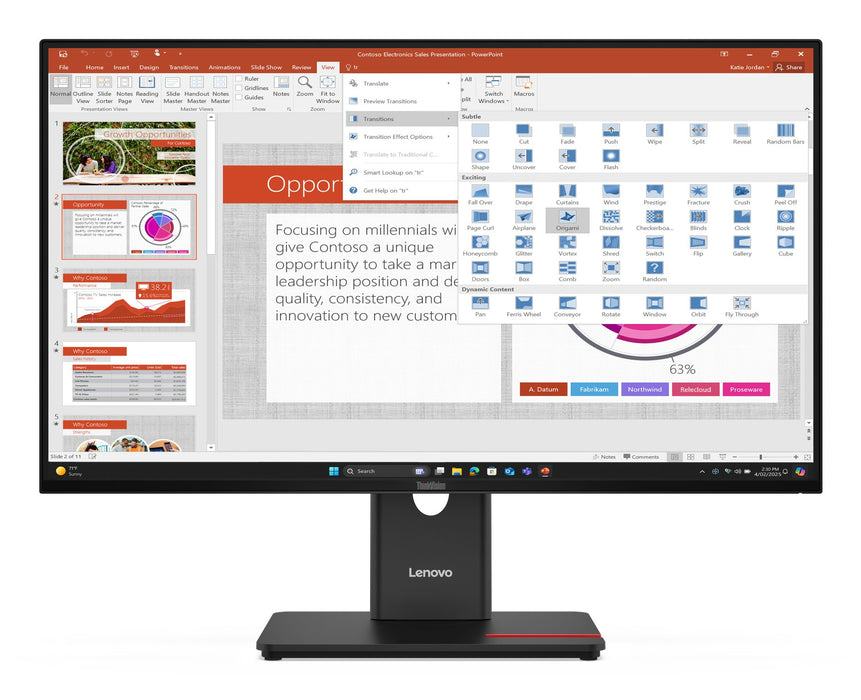 EAN 0198155815652 - Lenovo ThinkVision T27-40 pantalla para PC 68,6 cm (27") 1920 x 1080 Pixeles Full HD LED Negro imagen 1