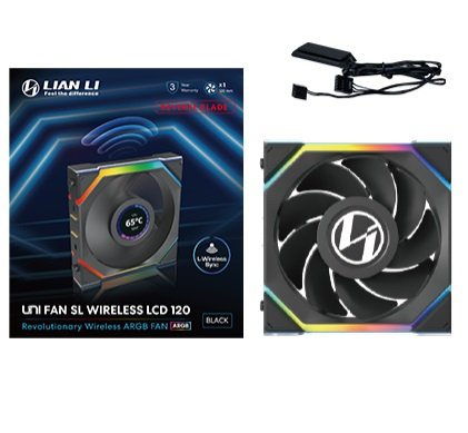 EAN 4718466016799 - Lian Li UNI FAN SL Wireless LCD 120 Reverse Blade Carcasa del ordenador Ventilador 12 cm Negro 1 pieza(s) imagen 1