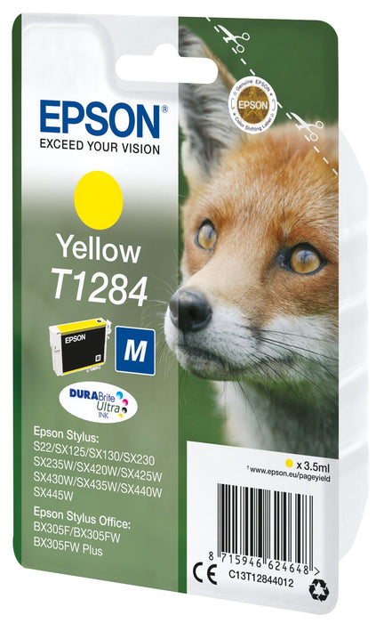 EAN 8715946624655 - Epson Fox T1284 cartucho de tinta 1 pieza(s) Original Amarillo imagen 1