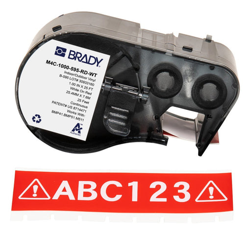 EAN 888434592649 - Brady M4C-1000-595-RD-WT etiqueta de impresora Rojo, Blanco Etiqueta para impresora autoadhesiva imagen 1