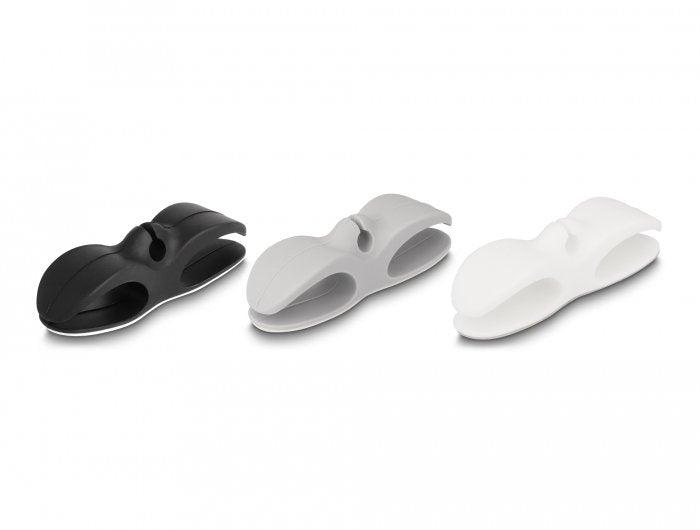 EAN 4043619184439 - DeLOCK 18443 organizador de cables Pared Soporte para cables Negro, Gris, Blanco 3 pieza(s) imagen 1