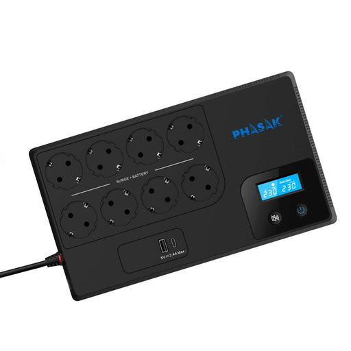 EAN 5605922012121 - Phasak PH 9479 sistema de alimentación ininterrumpida (UPS) Línea interactiva 0,6 kVA 600 W 6 salidas AC imagen 1