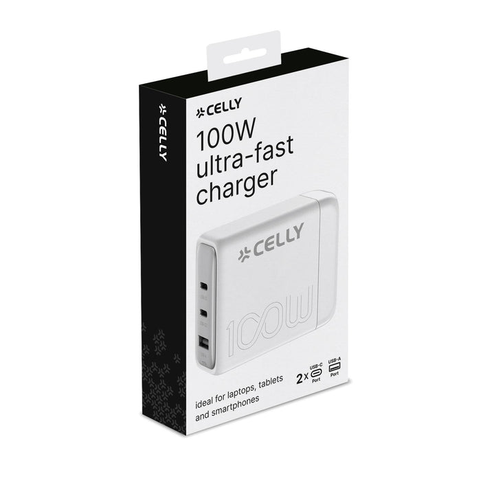 EAN 8021735204527 - Celly PS3GAN100WWH cargador de dispositivo móvil Universal Blanco Corriente alterna, USB Carga rápida Int imagen 3