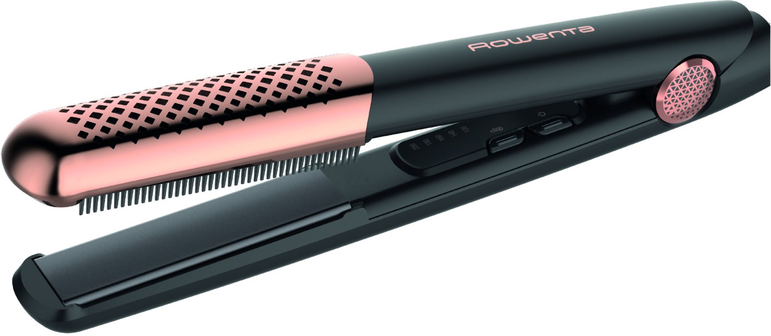 EAN 3121040083901 - Rowenta Ultimate Experience Premium SF8230 Plancha de pelo Caliente Negro, Cobre 2,7 m imagen 1