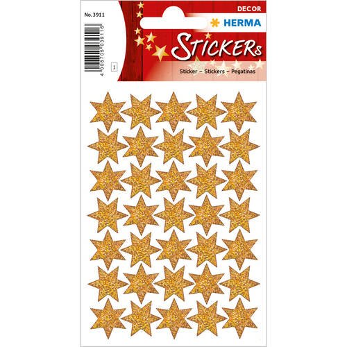 EAN 4008705039116 - HERMA 3911 etiqueta decorativa engomada Película Oro Permanente 35 pieza(s) imagen 1