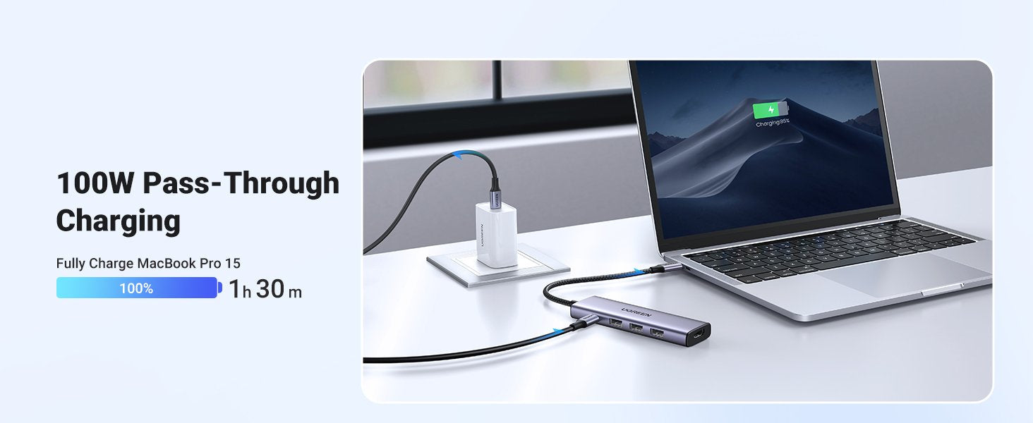 EAN 6941876215966 - Ugreen 15596 base para portátil y replicador de puertos Alámbrico USB 3.2 Gen 1 (3.1 Gen 1) Type-A + Type imagen 10