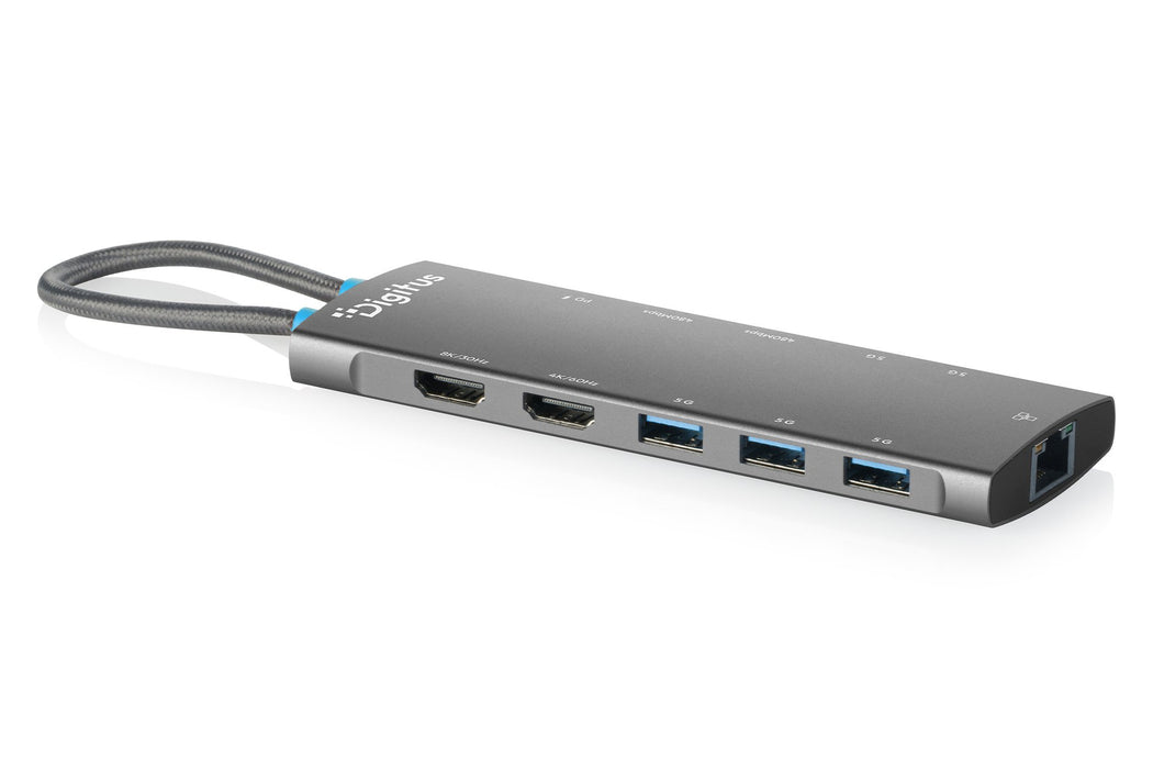 EAN 4016032510154 - Digitus USB-C Docking Station, 11-Port estación dock para móvil Tableta/teléfono inteligente/portátil Gri imagen 1
