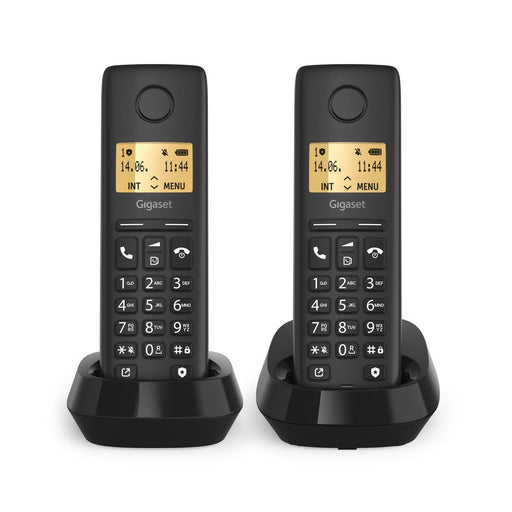 EAN 4255781905624 - Gigaset BASIC 100 DUO Teléfono DECT/analógico Identificador de llamadas Negro imagen 1