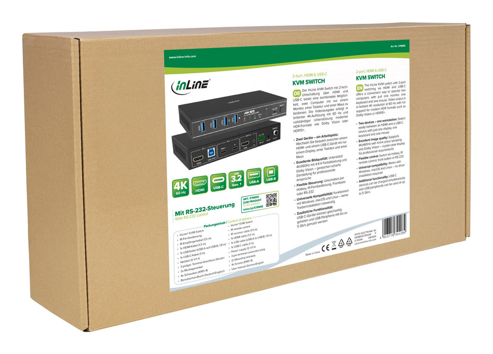 EAN 4043718344284 - InLine 57885E interruptor KVM Montaje en rack Negro imagen 7