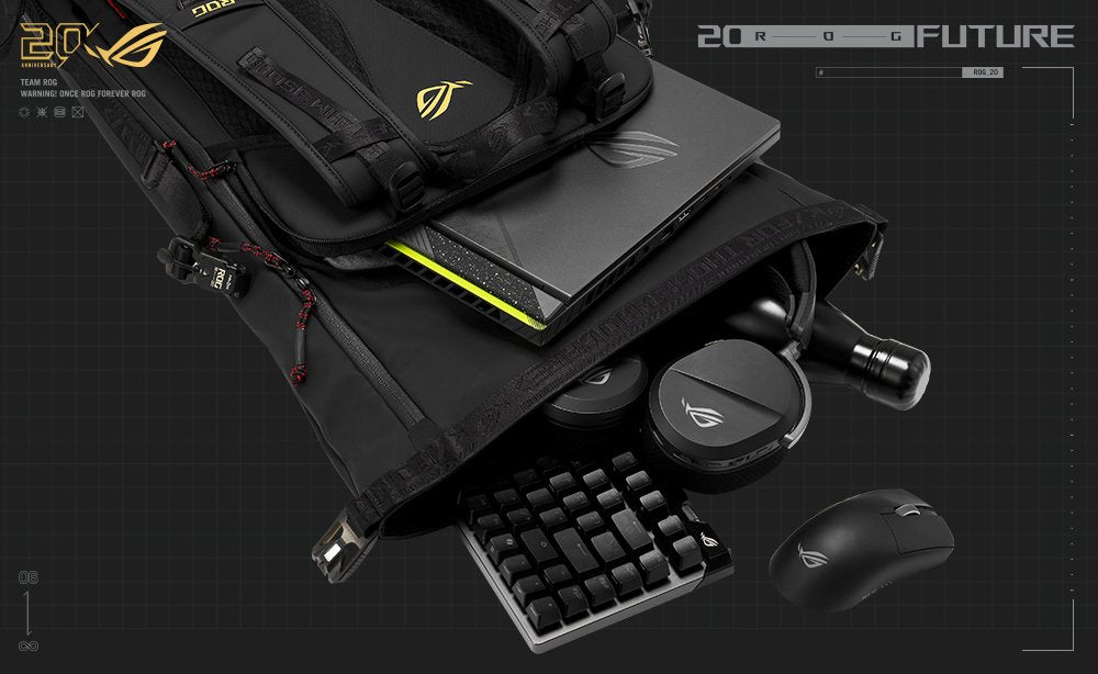 EAN 4711636593908 - ASUS ROG SLASH Backpack Edition 20 mochila Mochila enrollable Negro Poliéster, cuero PU imagen 16