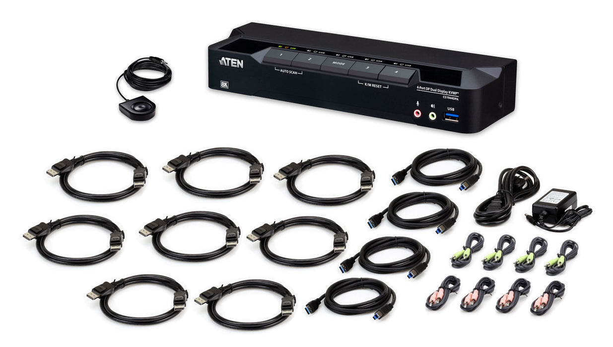 EAN 4711581520554 - ATEN CS1944DPA-AT-G interruptor KVM Negro imagen 4