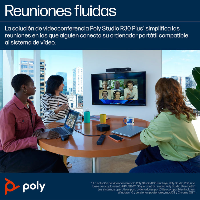 EAN 0197961119213 - HP Poly Studio R30 USB Video Bar No Radio GSA/TAA Gris 3840 x 2160 Pixeles imagen 6