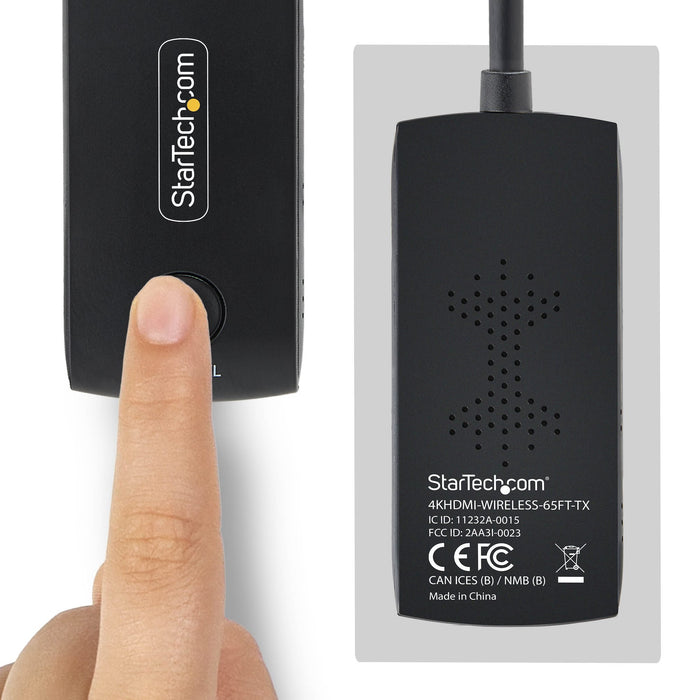 EAN 65030920070 - StarTech.com 4KHDMI-WIRELESS-65FT extensor audio/video Transmisor y transmisor-receptor de señales AV Negro imagen 3