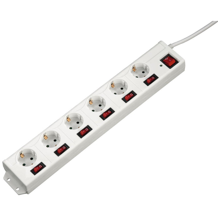 EAN 4047443325488 - Hama 137239 base múltiple 1,4 m 6 salidas AC Interior Blanco imagen 1