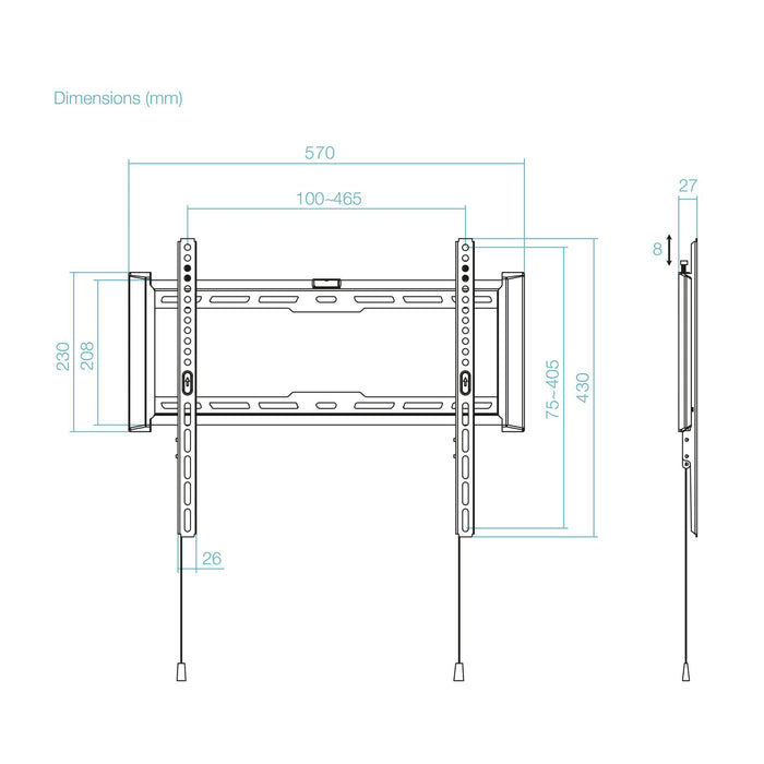 EAN 8433281017061 - TooQ LP1073F-B soporte para TV 177,8 cm (70") imagen 6