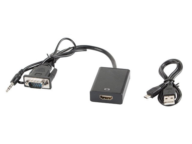 EAN 5901969411065 - Lanberg AD-0021-BK adaptador de cable de vídeo 0,2 m HDMI tipo A (Estándar) VGA (D-Sub) Negro imagen 1