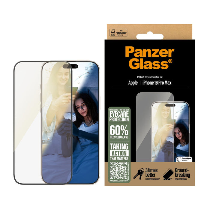 EAN 5715685002564 - PanzerGlass ® EyeCARE™ Screen Protector iPhone 16 Pro Max | Ultra-Wide Fit Protector de pantalla Apple 1  imagen 2