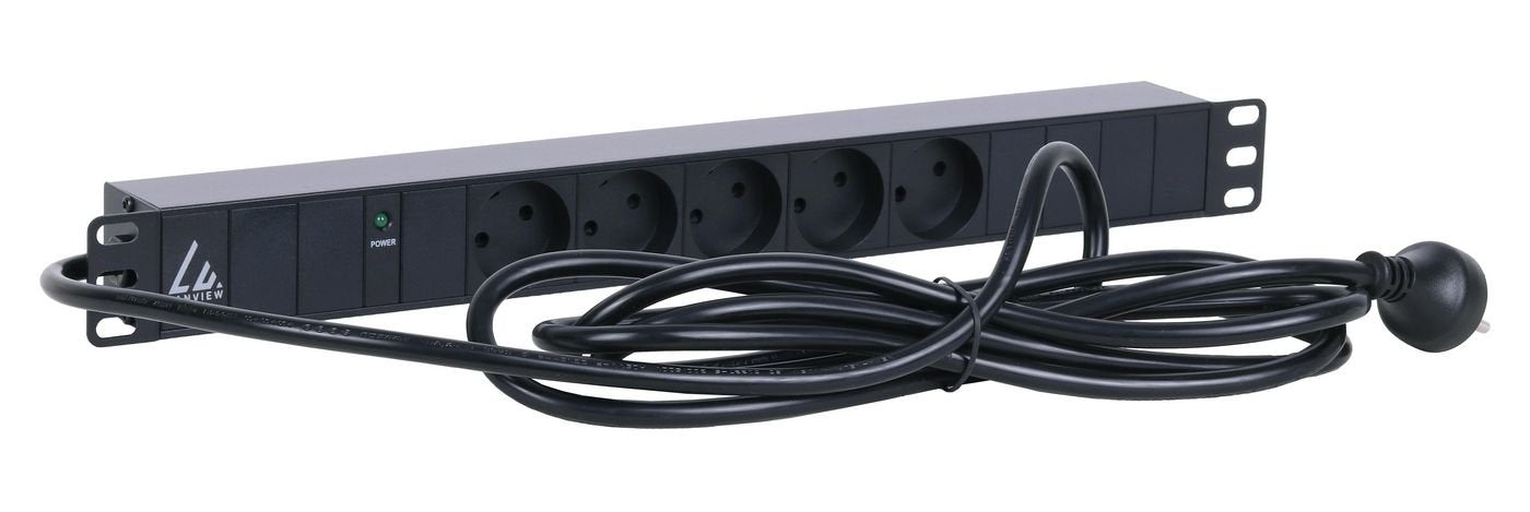 EAN 5704174320609 - Lanview LVR261816D unidad de distribución de energía (PDU) 5 salidas AC 1U Negro imagen 1