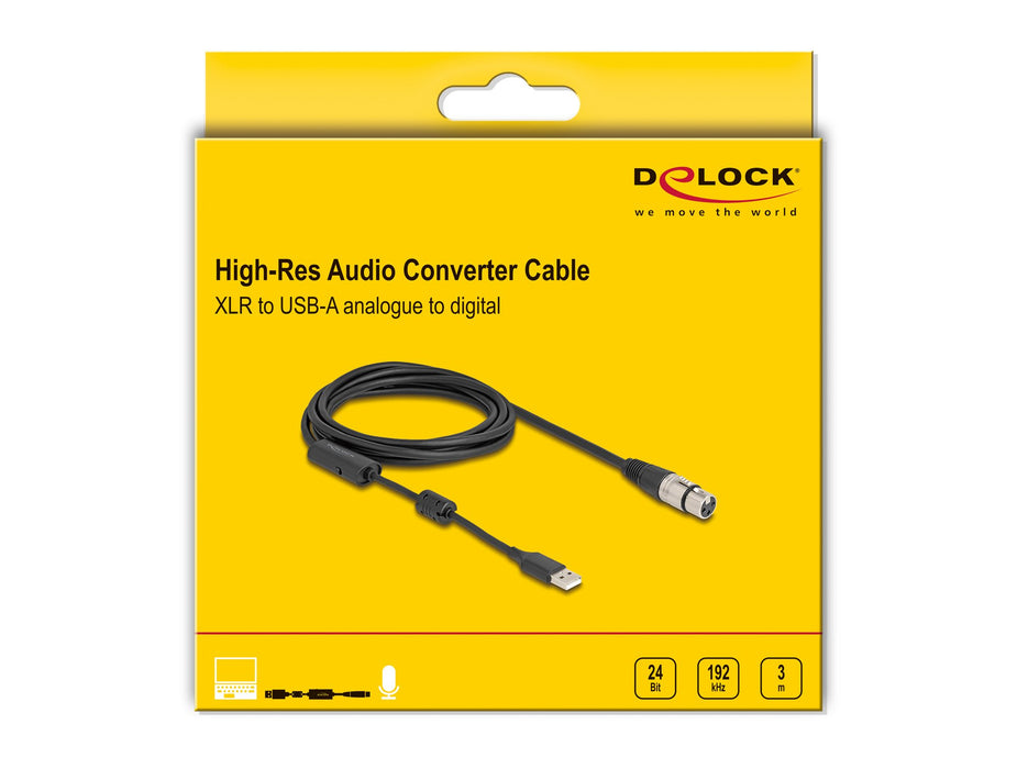 EAN 4043619841783 - DeLOCK 84178 cable de audio XLR (3-pin) USB tipo A Negro, Plata imagen 3