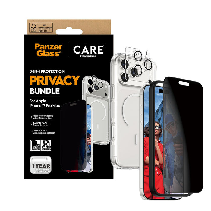 EAN 5715685027444 - PanzerGlass ® | CARE by ® 3-in-1 Flagship Privacy Bundle iPhone 17 Pro Max Protector de pantalla Apple 1  imagen 6