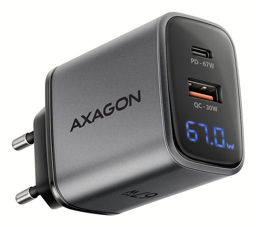 EAN 8595247909145 - Axagon ACU-PQ67D cargador de dispositivo móvil Universal Negro, Gris Corriente alterna Carga rápida Inter imagen 1