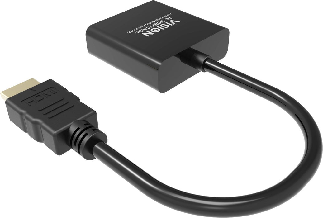 EAN 4979146000006 - Vision TC-HDMIVGA/BL adaptador de cable de vídeo 0,23 m HDMI tipo A (Estándar) VGA (D-Sub) Negro imagen 5