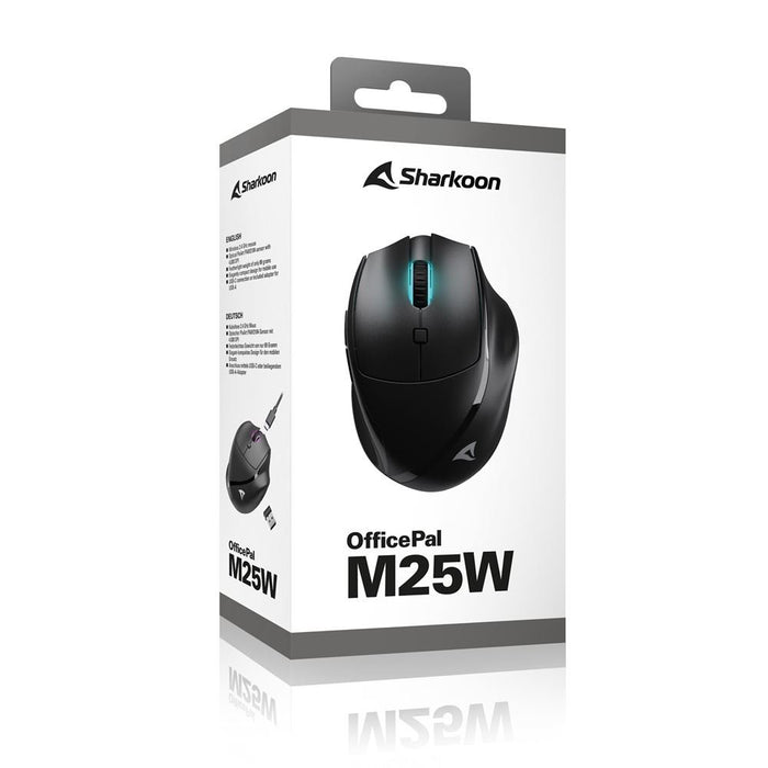 EAN 4044951039647 - Sharkoon OfficePal M25W ratón Juego mano derecha RF Wireless + USB Type-C Óptico 4000 DPI imagen 8
