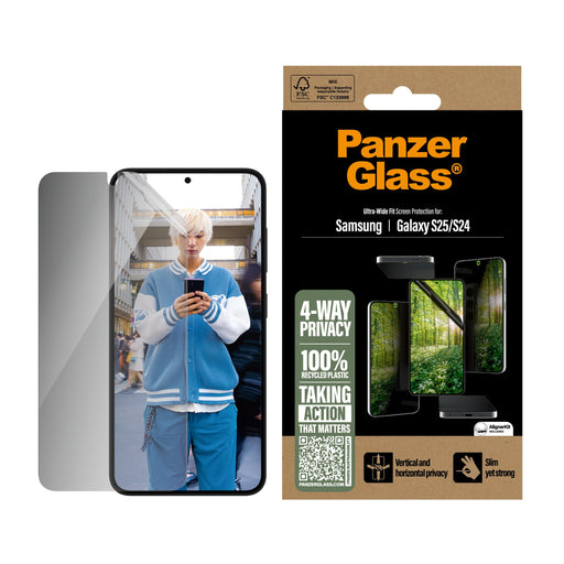 EAN 5715685017193 - PanzerGlass ® ECO MATRIX 4-way Privacy Screen Protector Samsung Galaxy S25 | S24 | Ultra-Wide Fit Protect imagen 2