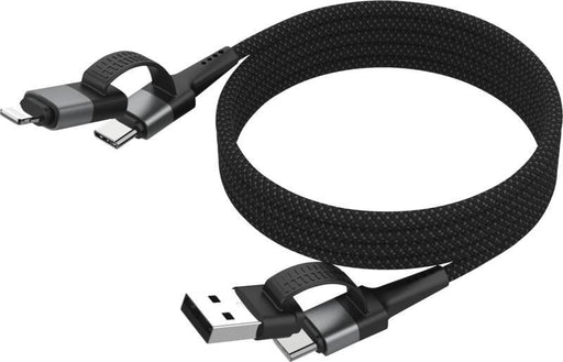 EAN 4013674213627 - Ansmann 1700-0188 cable USB 1,2 m USB A/USB C USB C/Lightning Negro, Plata imagen 1