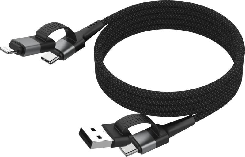 EAN 4013674213627 - Ansmann 1700-0188 cable USB 1,2 m USB A/USB C USB C/Lightning Negro, Plata imagen 1