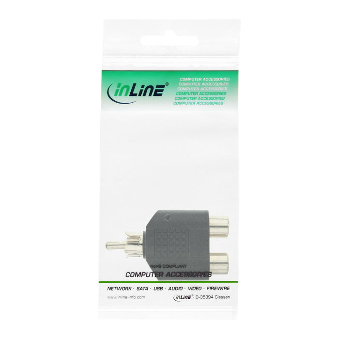 EAN 4043718030989 - InLine 99310 cambiador de género para cable Cinch female 2xRCA Negro imagen 3