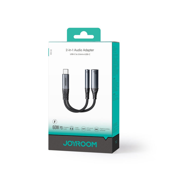EAN 6956116773861 - JOYROOM SY-C02 cambiador de género para cable Type-C 3.5mm+Type-C Negro imagen 2