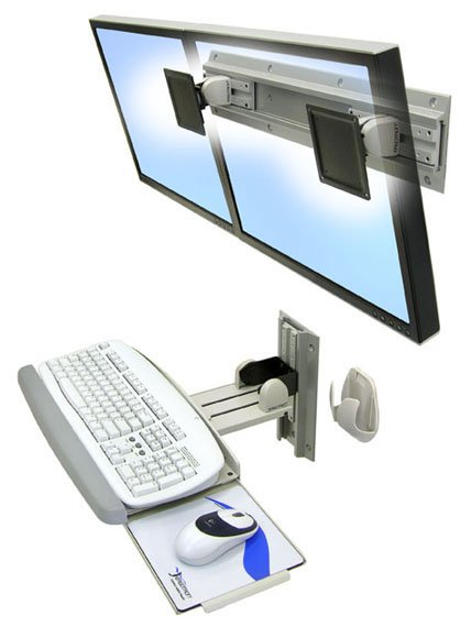 EAN 698833007336 - Ergotron Neo-Flex Dual Monitor Wall Mount 61 cm (24") Pared Plata imagen 2