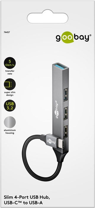 EAN 4040849744570 - Goobay 74457 hub de interfaz USB 3.2 Gen 1 (3.1 Gen 1) Type-C 5000 Mbit/s Gris claro imagen 9