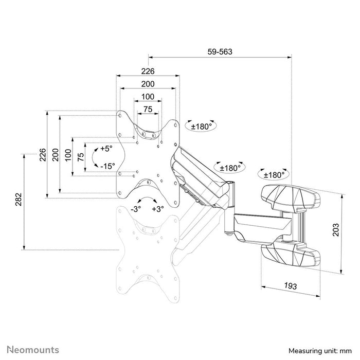 EAN 8717371449056 - Neomounts WL70-550BL12 soporte para TV 106,7 cm (42") Negro imagen 15