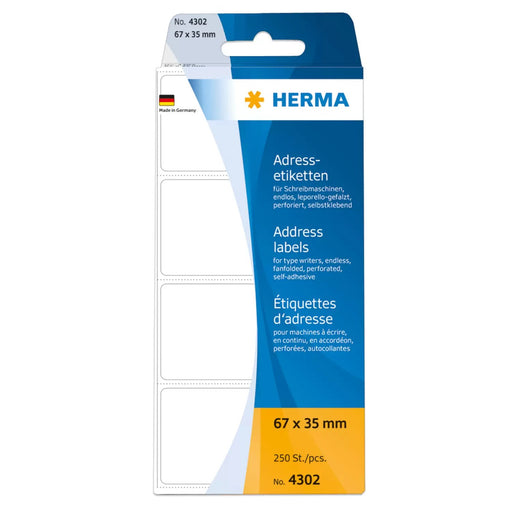 EAN 4008705043021 - HERMA 4302 etiqueta para dirección Blanco imagen 1
