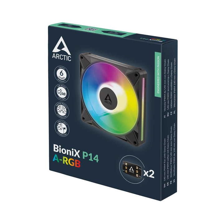 EAN 4895265001079 - ARCTIC BioniX P14 A-RGB Carcasa del ordenador Ventilador 14 cm Negro 1 pieza(s) imagen 8