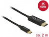 EAN 4043619849055 - DeLOCK 84905 adaptador de cable de vídeo 2 m USB Tipo C HDMI tipo A (Estándar) Negro imagen 2