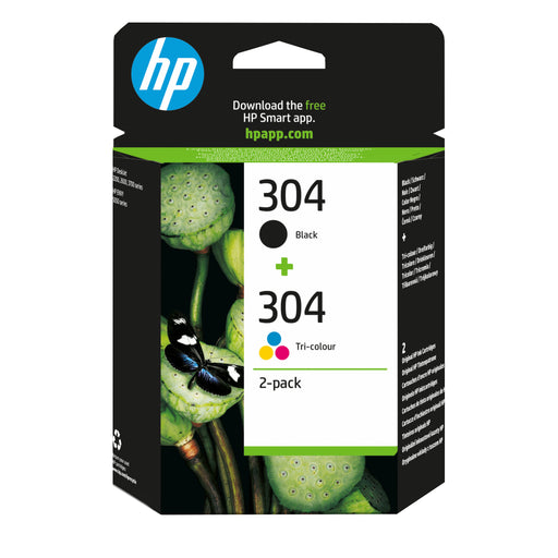 EAN 192545177016 - HP 304 2-pack Black/Tri-color Original Ink Cartridges cartucho de tinta 2 pieza(s) Rendimiento estándar Ne imagen 1