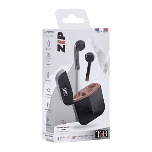EAN 3303170102763 - T'nB Zip Auriculares True Wireless Stereo (TWS) Dentro de oído Llamadas/Música/Deporte/Uso diario USB Tip imagen 5