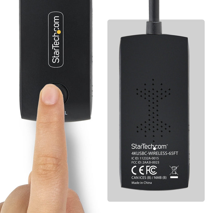 EAN 65030920087 - StarTech.com 4KUSBC-WIRELESS-65FT extensor audio/video Transmisor y receptor de señales AV Negro imagen 3