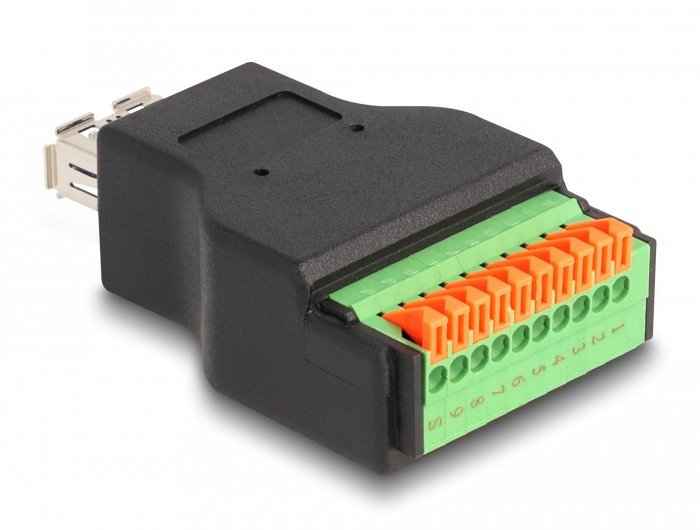 EAN 4043619662395 - DeLOCK 66239 cambiador de género para cable USB Type-A 10 pin terminal block Negro, Verde imagen 2