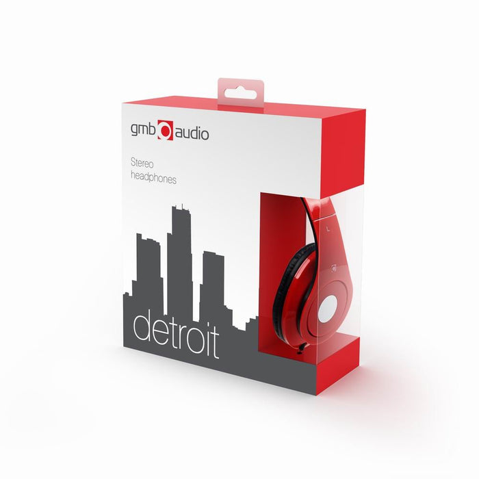 EAN 8716309081306 - Gembird MHS-DTW-R auricular y casco Auriculares Alámbrico Diadema Llamadas/Música Rojo imagen 2
