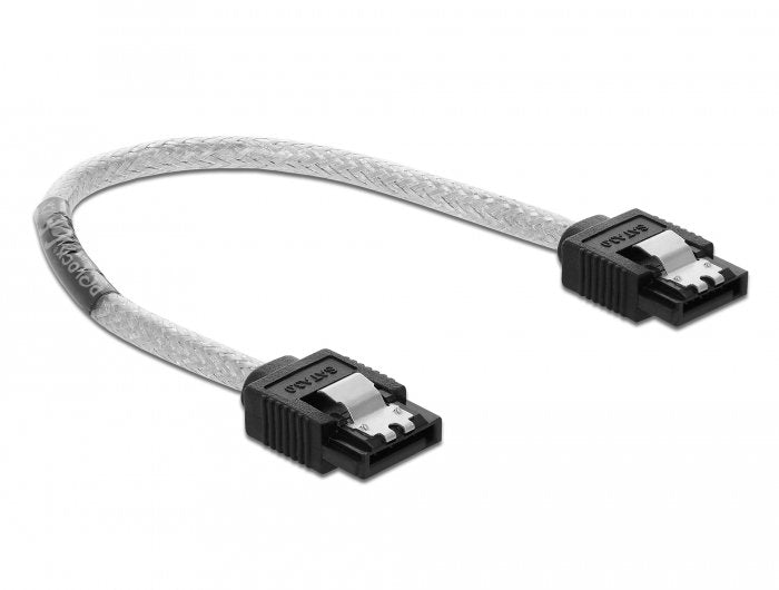 EAN 4043619853403 - DeLOCK 85340 cable de SATA 0,2 m SATA 7-pin Negro, Transparente imagen 1