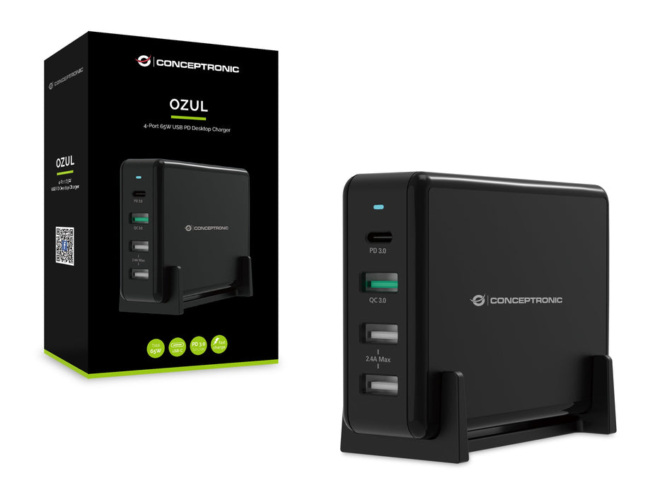 EAN 4015867226377 - Conceptronic OZUL01B cargador de dispositivo móvil Universal Negro Corriente alterna Carga rápida Interio imagen 7