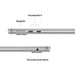 EAN 0195949889004 - Apple MacBook Air Apple M M4 Portátil 34,5 cm (13.6") 24 GB 512 GB SSD Wi-Fi 6E (802.11ax) macOS Sequoia  imagen 7