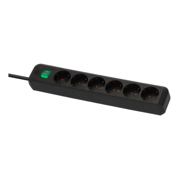 EAN 4007123133130 - Brennenstuhl 1159500400 base múltiple 3 m 6 salidas AC Interior Negro imagen 4