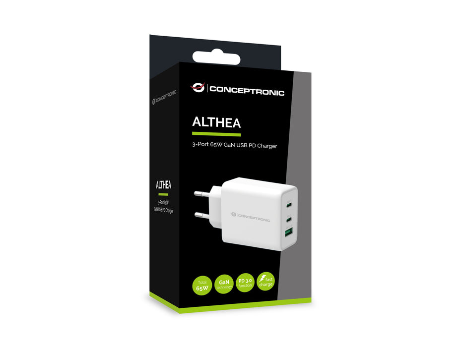 EAN 4015867228814 - Conceptronic ALTHEA12W cargador de dispositivo móvil Universal Blanco Corriente alterna Carga rápida Inte imagen 3