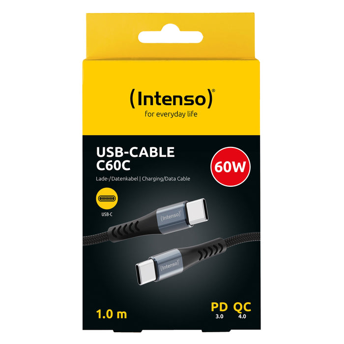 EAN 4034303038749 - Intenso 7900600 cable USB 1 m USB C 480 Gbit/s 60 W Negro imagen 2