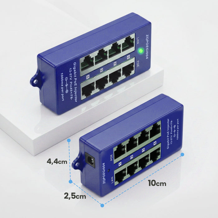 EAN 5902560366358 - Extralink POE INJECTOR 4 PORT GIGABIT - 1 Gbps - 4-Port Gigabit Ethernet 48 V imagen 13